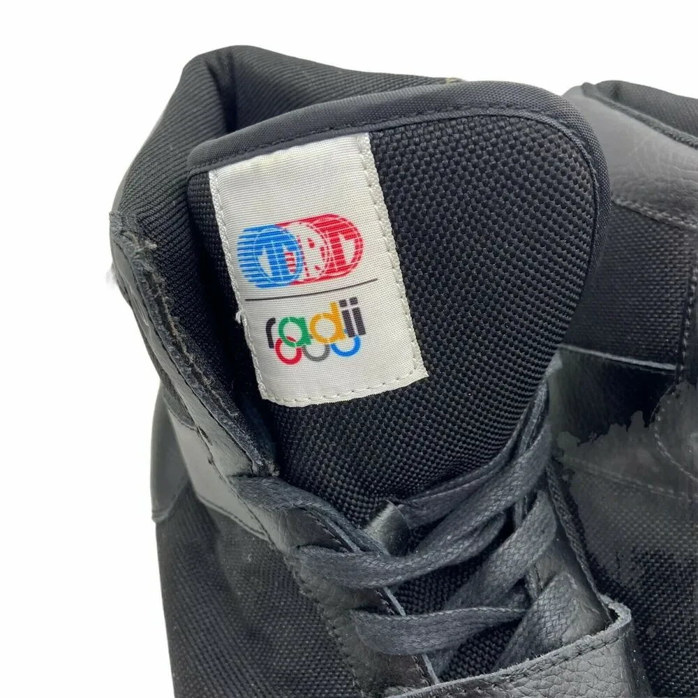 Radii Sneakers Skate Shoes Men's FM1073 Black Synthetic Lace Up Mid Top Size 13